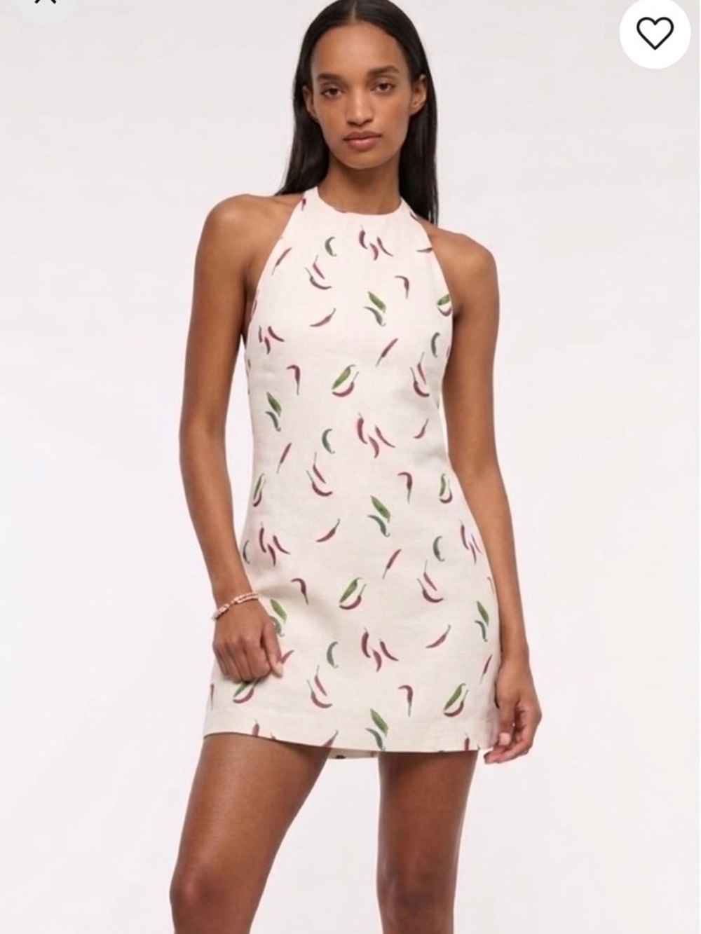 Abercrombie Open Back Halter
Linen Blend Mini Dress Tall
Pepper Print BNWT